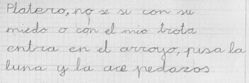 Aprendiendo a escribir con fosfenos y neurosincronización: alumno 2/3 Aprendiendo a escribir con fosfenos y audición alternativa: alumno 2/3