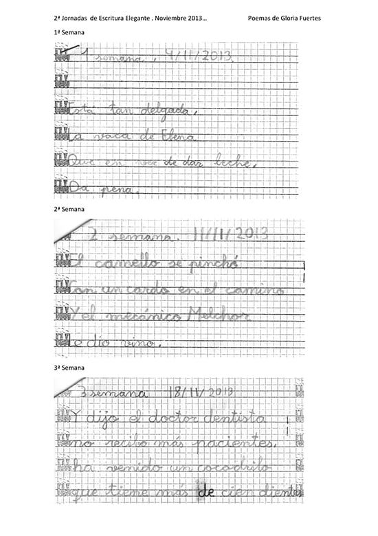 Aprender a escribir con los fosfenos y la neurosincronización: evolución del alumno 5 Escritura elegante con fosfenos y ritmo: aprender a escribir