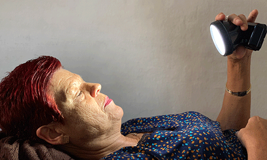 Haciendo un fosfeno antes del campo oscuro