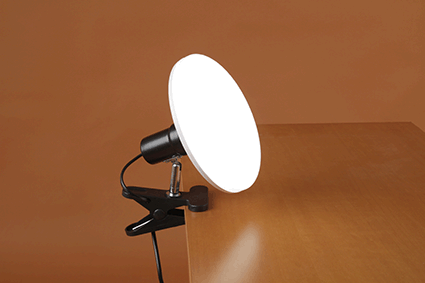 Portabombillas de pinza orientable